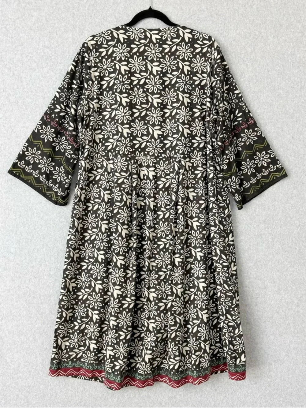 Gudrun Sjoden Dress Size Medium Oversized Floral Button Front Lagenlook Kaftan - Picture 9 of 16